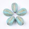 *10* 19x11mm Gold Washed Opaque Turquoise Vintage Style Acrylic Beads
